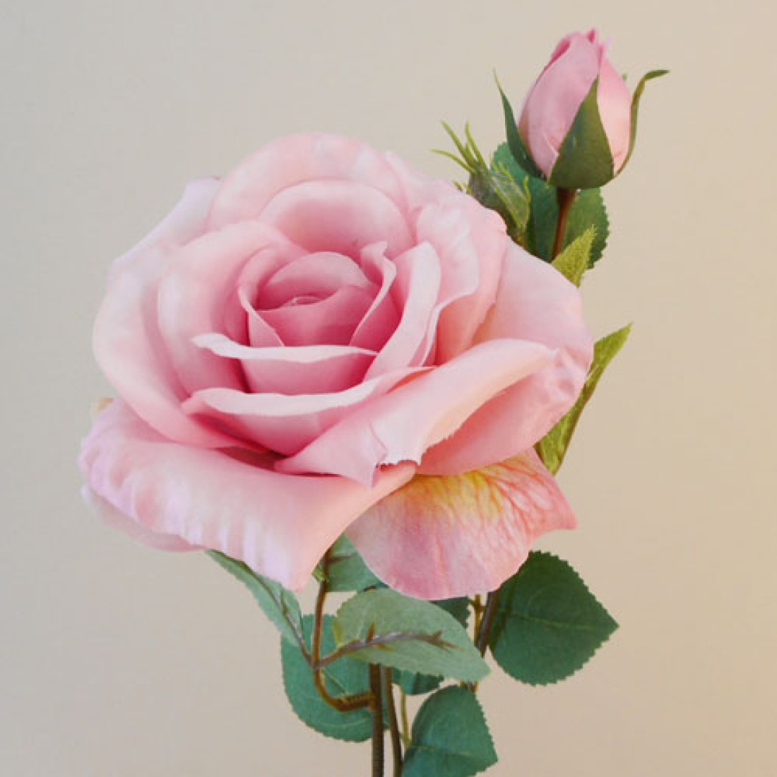 Rydal Artificial Rose Spray Light Pink 67cm Artificial Flowers